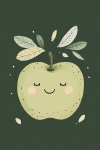 Cute Apple Canvas Print - 600MM X 600MM