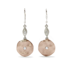 Organic Round Earrings - Solid 9KT Rose Gold