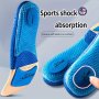 1PAIR Silicone Insoles For Shoes Men Women For Feet Shock-absorbing Baskets Sport Running Shoe Sole