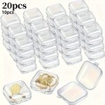 10 20PCS Transparent Plastic Storage Box For Jewelry Ideal For Organizing And Protecting Earrings Necklaces And More