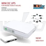 Portable Power MINI Dc Ups 8800MAH- Output With Additional 2M Cables