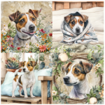 Tear Resistant Deco Print Paper Jack Russell 4'S