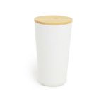 - Cream Round Bamboo Fibre Storage Container - Large