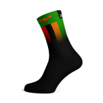 Zambia Flag Socks - Medium Black