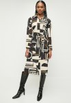 Belted Shirt Dress - Brown