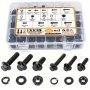 252pcs Flange External Hex Bolt Mechanical Equipment Car Repair Screw Multiple Length Gauge Spare For M6-M8 Models High Strength Mounting Bolt Set