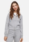 Fitted Zip-through Hoodie - Light Grey Marl