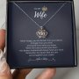 To My Badass Wife Gift From Husband Wife Birthday Anniversary Luxe Crown Necklace Gift Set Valentine's Day Gift From Husband To Wife Jewelry With