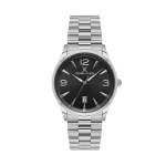 Premium Men's Round Quartz Watch With Black Dial