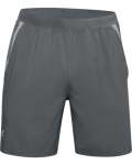 Men's Ua Launch Sw 7 Inch Branded Shorts - Black Medium Heather 3XL