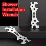 1PC Universal Bathroom Wrench Home Bathroom Wrench Thickened Stainless Steel Rust-proof Material Hexagonal Level Multi-functiona