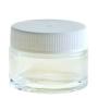 30ML Clear Glass Jar With White Lid 48/400