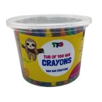 Bulk Tub Of 100 Wax Crayons