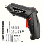 27PCS Small Hand-held Electric Screwdriver Set 90 Rotatable Foldable Hand Drill Screwdriver Bit