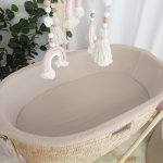 Moses Basket Liner And Fitted Sheet Only All Beige