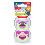 Signature Night Silicone Soother 0-6 Months 2 Pack