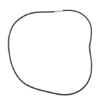 3MM Black Rubber Cord Necklace With Stainless Steel Closure - 22 Inch