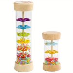 Cute Wood Montessori Rattle Fun Musical Rattle Christmas Halloween Thanksgiving Day Easter New Year Gift