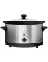 Hobbs RHSS75 Oval Slow Cooker Silver/black 6.5 Litre Capacity