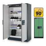 Fire Resistant Cabinet Q-line Storage Of Flammable Hazardous Materials 119.3 X 61.5 X 195.3 Cm Green IASE30001048-1