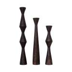 Geo Floor Candle Holder - Small Cognac