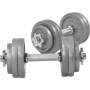 Cast Iron Dumbbell Set 30KG - Silver