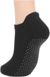 Yoga Socks Ankle Pilates Socks For Women Non-slip Silicone Grip 4 Pairs