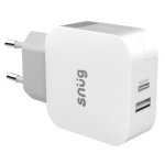 Snug 2 Port Pd USB Home Charger 30W White