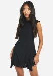 Broderie Godet MINI Dress - Black