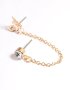 Goldair Gold Diamante & Butterfly Chain Earrings