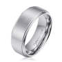 Men's Brushed Silver Tungsten Ring OY-R-101 - 10