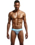 Jockmail Striped Blue And Black Brief