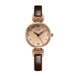 Women's Minimalist Leather Quartz Watch Ultra-thin Waterproof Analog Watch