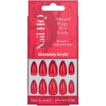 Nail HQ Almond Poppy Red Acrylic Nails Red 24 Pieces