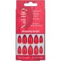 Nail HQ Almond Poppy Red Acrylic Nails Red 24 Pieces