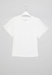 PoP Candy Mesh Puff Sleeve Top - White