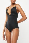 Plunge Tummy Control Shaper Bodysuit - Black
