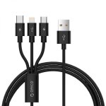 Orico 3IN1 1XLIGHTNING|1XUSB-C|1XMIRCO USB 1.2M Chargesync Cable Black
