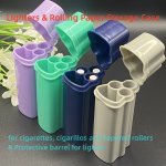 1PC Practical Storage Case Box Anti-pressure Anti-odor Rolling Paper Storage Case Lighter And Pre-rolled Cones Protective Storag