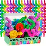 8-24PCS Popular Sensory Toys Pop Tubes Stress Relieving Toys And Activity Toys Suitable For Gatherings Classroom Communication S