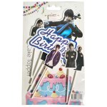 Wednesday Happy Birthday Cake Topper Cardboard Set