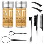 2 Pieces Hair Wax Stick Non-greasy Styling With Combs Hair Clips & Tail Tools