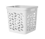 Ezy Storage 28L Fleur Cube Basket - Grey