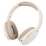 White Wireless Headphones Stylish Aesthetic Deep Bass Foldable