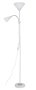 Bright Star Lighting - White Metal Polished Chrome Floor Lamp