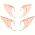 Cosplay Fairy Pixie Elf Ears - Soft Pointed Tips Anime Party Dress Up Costume Masquerade Accessories For Halloween Christmas Par