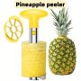 Premium Stainless Steel Pineapple Peeler & Slicer Set - Sharp Blade Core Remover Kitchen Gadget For Home Use