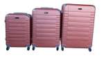Smte 3 Piece Holiday Luggage Set 30 Inch Dark Rose Gold With Keychain