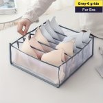 6-COMPARTMENT Bra & Underwear Organizer - Foldable Closet Storage Solution For Bras Socks & Lingerie