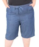 Ladies Chambray Denim Shorts - 60 Med Wash